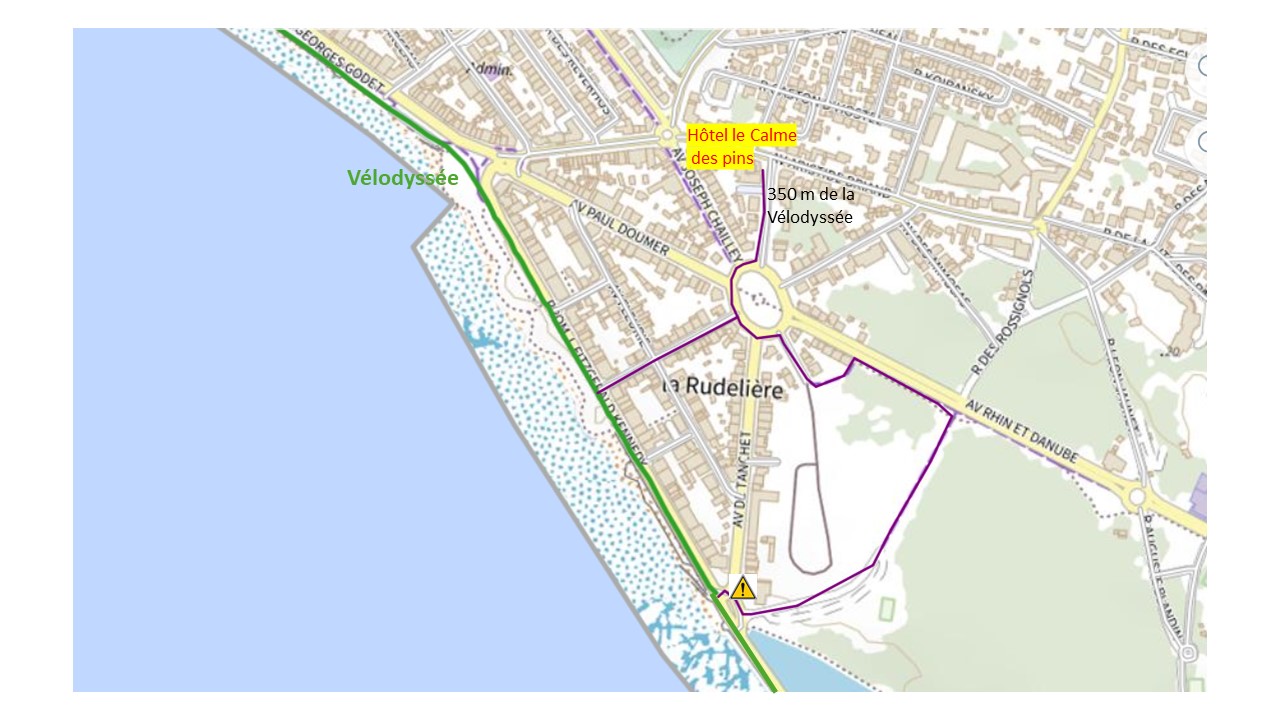 Plan to join the Velodyssey from the hotel